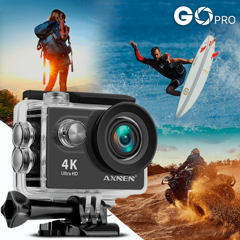 Câmera de Ação Profissional Portátil 4K Ultra HD 60FPS - Estilo Go Pro - LOJA DO FROIFO